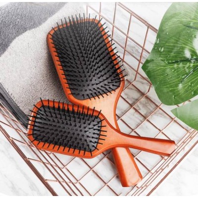 Factory supply custom wooden handle air cushion comb anti-static comb massage hair comb