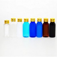 30ml 50ml plastic bottles with gold/silver screw caps