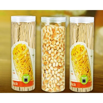 transparent 1000ml plastic jars for jam food grade,promotional PET jar with metal screw lid