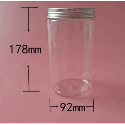 1000ml Plastic jar with aluminum lid PET good quality jar 89mm neck size