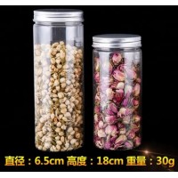 520ml Plastic jar with aluminum lid neck 68mm tall 180mm