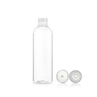 High quality clear PET portable 80ml bottle with white/clear flip cap in stock